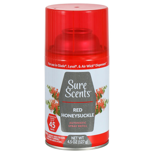 Sure Scents Red Honeysuckle Auto Air Freshener Refills, 4.5 oz. (Pack of 12)