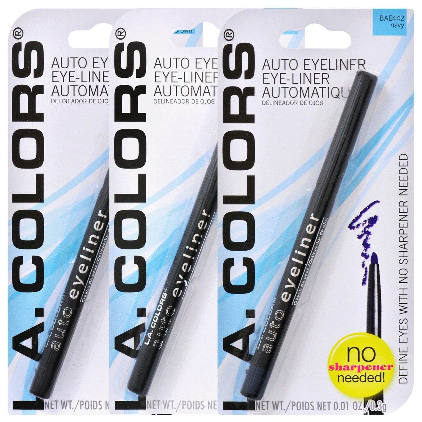 L.A. Colors Expressions Auto Eyeliner Pencils (Pack of 48)