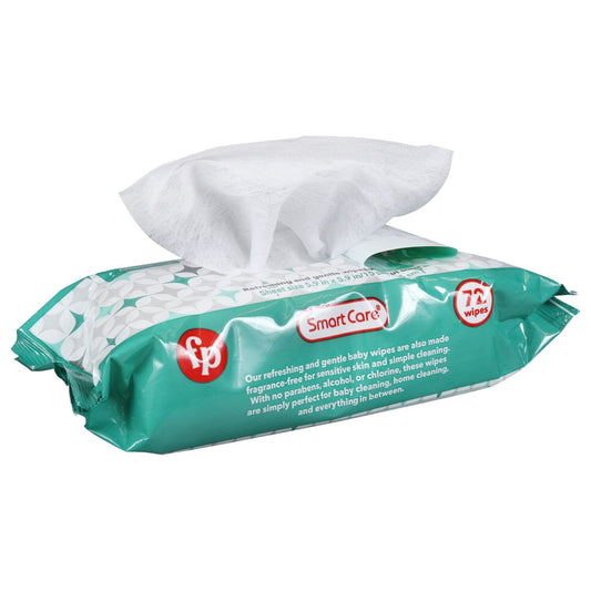 Smart Care Fisher-Price Fragrance-Free Baby Wipes, 72-ct. Packs (Pack of 12)