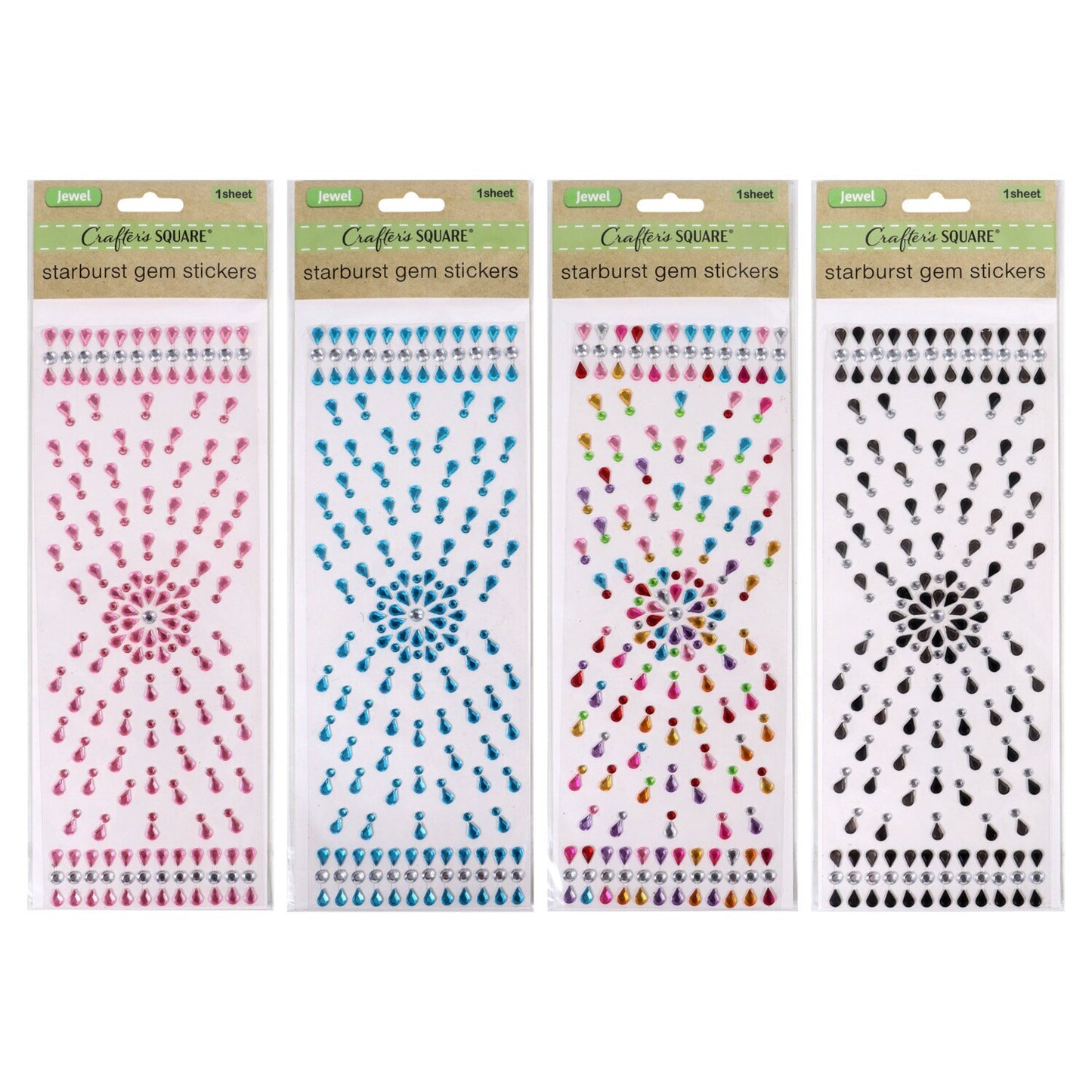 Crafter's Square Starburst Gem Stickers (Pack of 36)