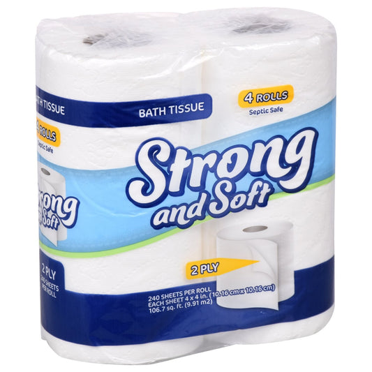 Strong and Soft 2-ply Bathroom Tissue, 4-Roll Packs (Pack of 24)