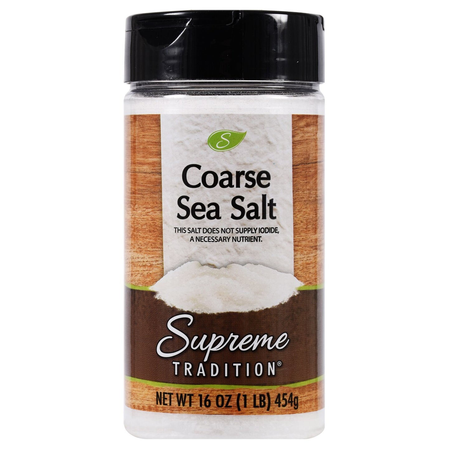 Supreme Tradition Coarse Sea Salt, 16 oz. Bottles (Pack of 12)