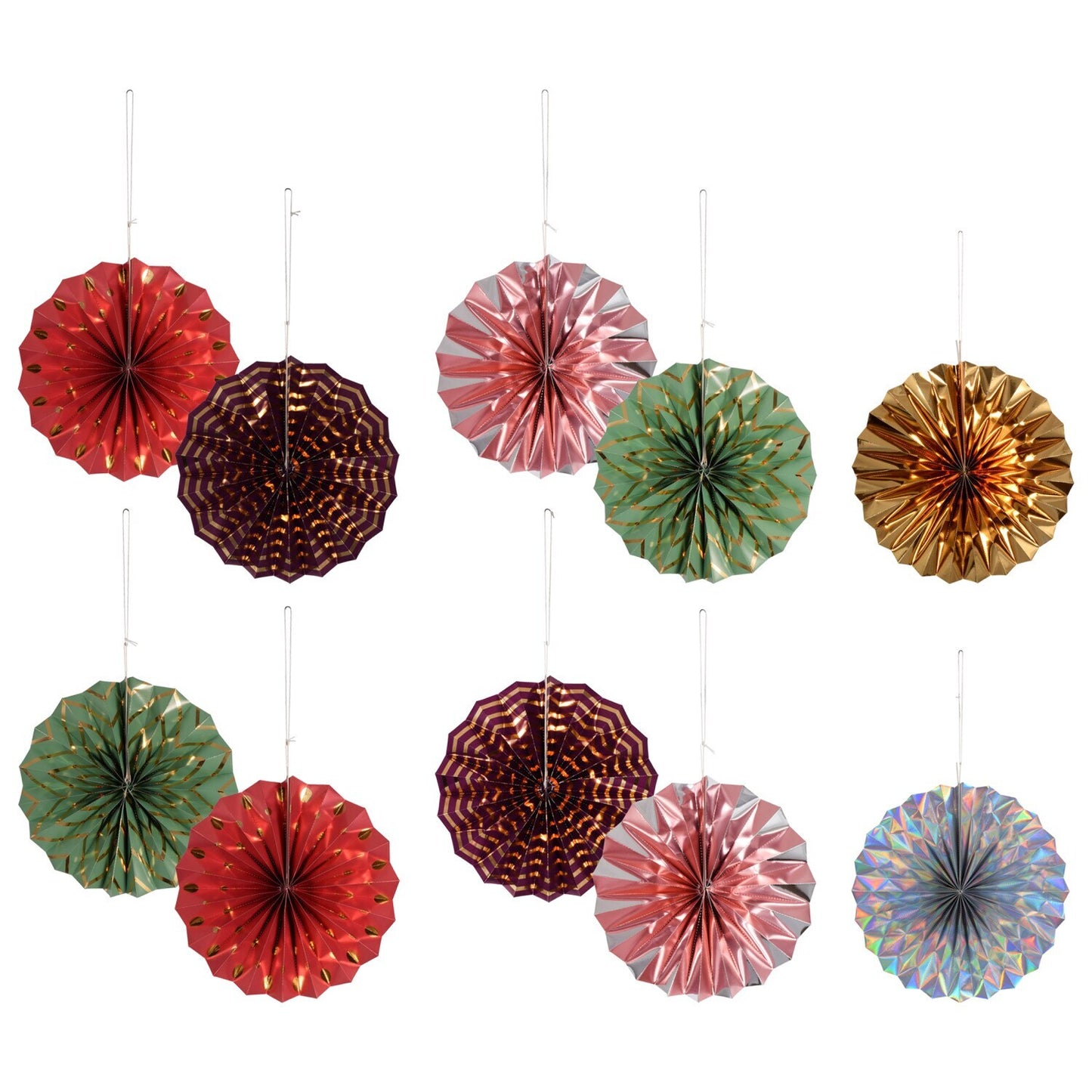 Party Hanging Fan Decor, 14 in. (Pack of 36)