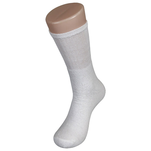Juncture Men's Full Cushion White Crew Socks, 2-Pair Packs (Pack of 24)