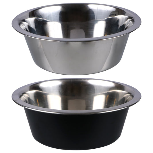 Greenbrier Kennel Club Large Stainless-Steel Dog Bowls, 52.41 oz. (Pack of 24)
