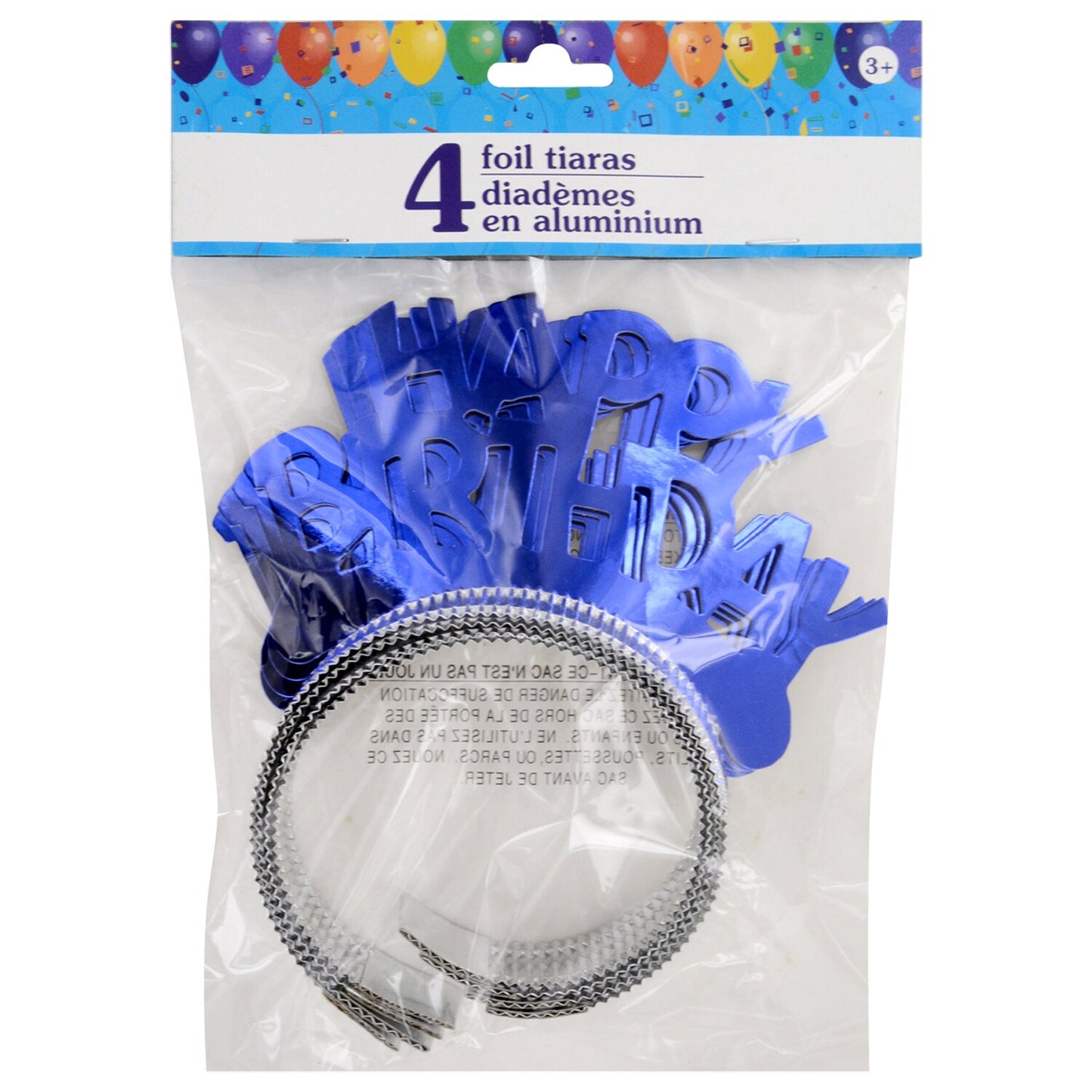 Happy Birthday Metallic Party Tiaras, 4-ct. Packs (Pack of 36)