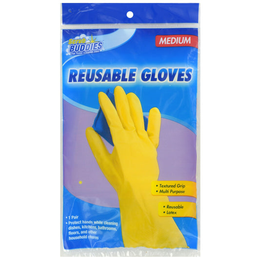 Scrub Buddies Medium-Size Reusable Latex Gloves (Pack of 24)