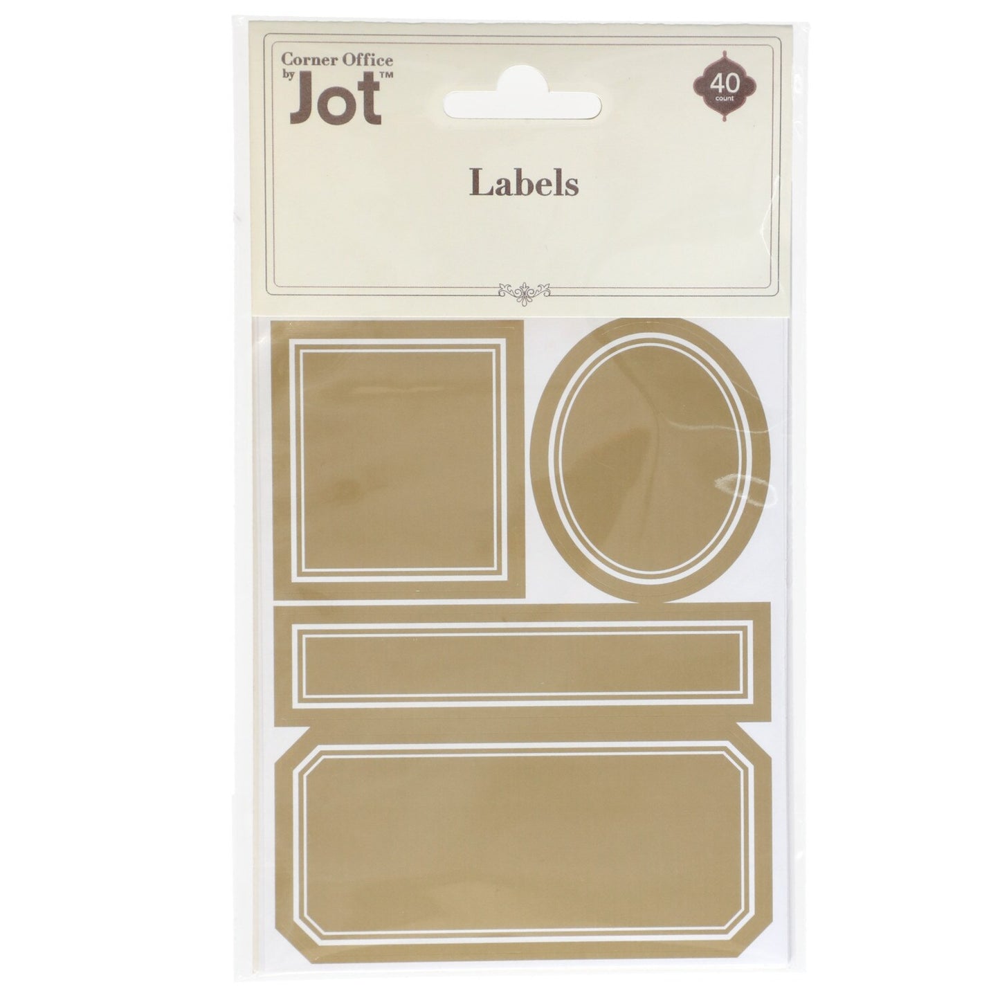 Jot Beige Craft Paper Labels, 40-ct. Packs (Pack of 24)