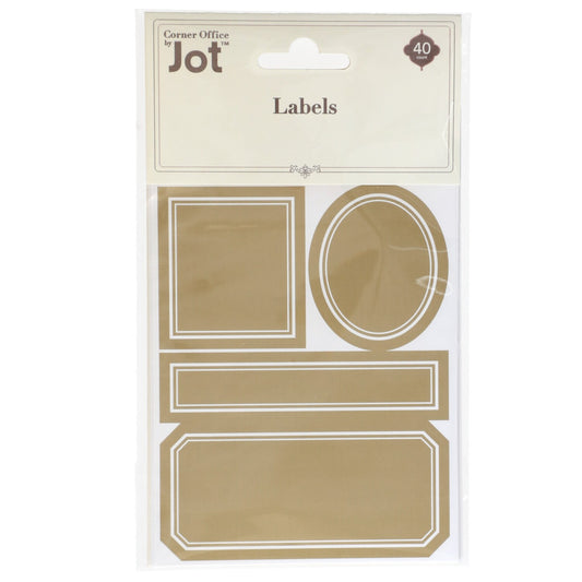 Jot Beige Craft Paper Labels, 40-ct. Packs (Pack of 24)