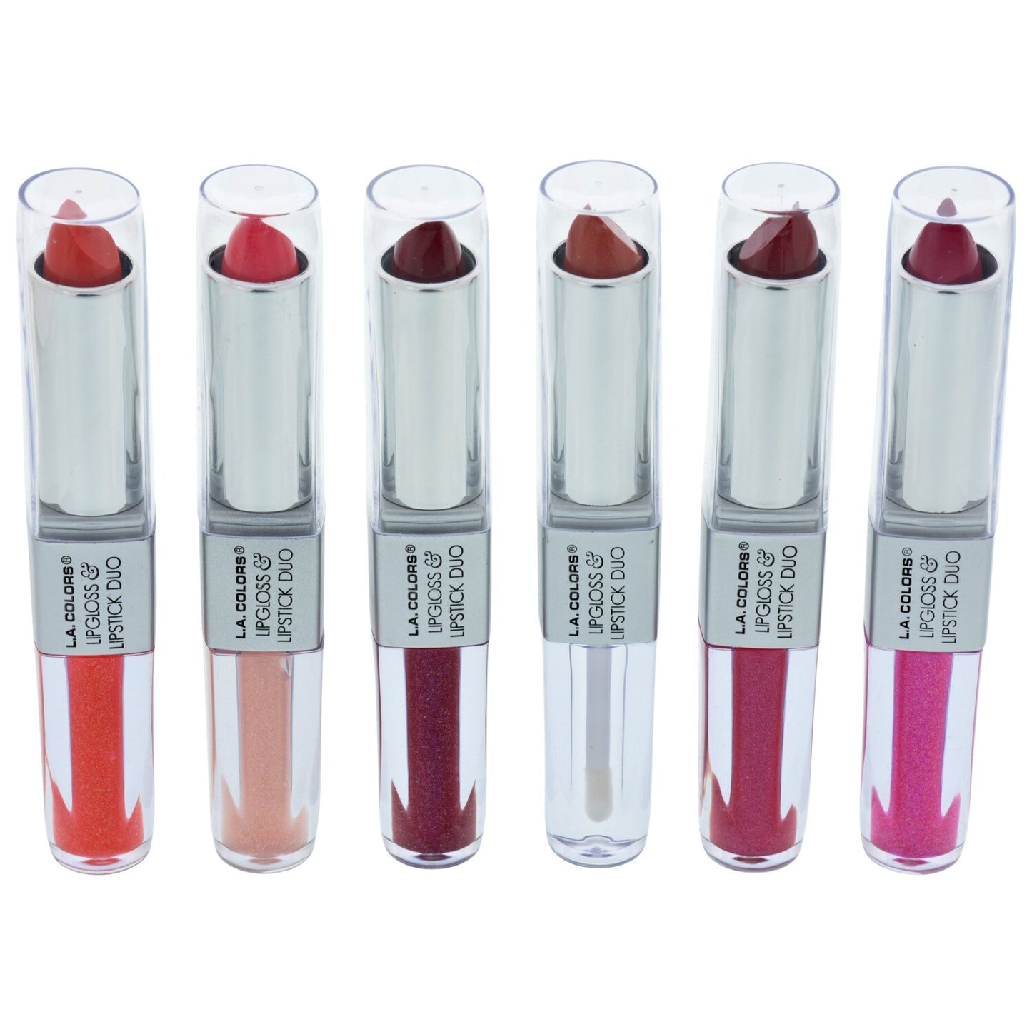 L.A. Colors Lip Gloss & Lipstick Duos, 0.12 oz. Tubes (Pack of 36)