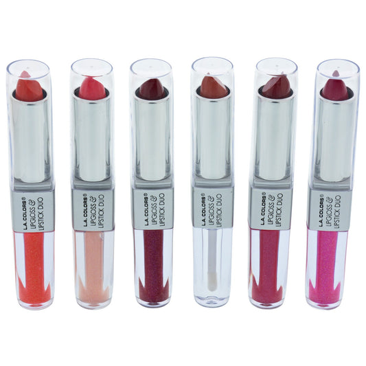 L.A. Colors Lip Gloss & Lipstick Duos, 0.12 oz. Tubes (Pack of 36)