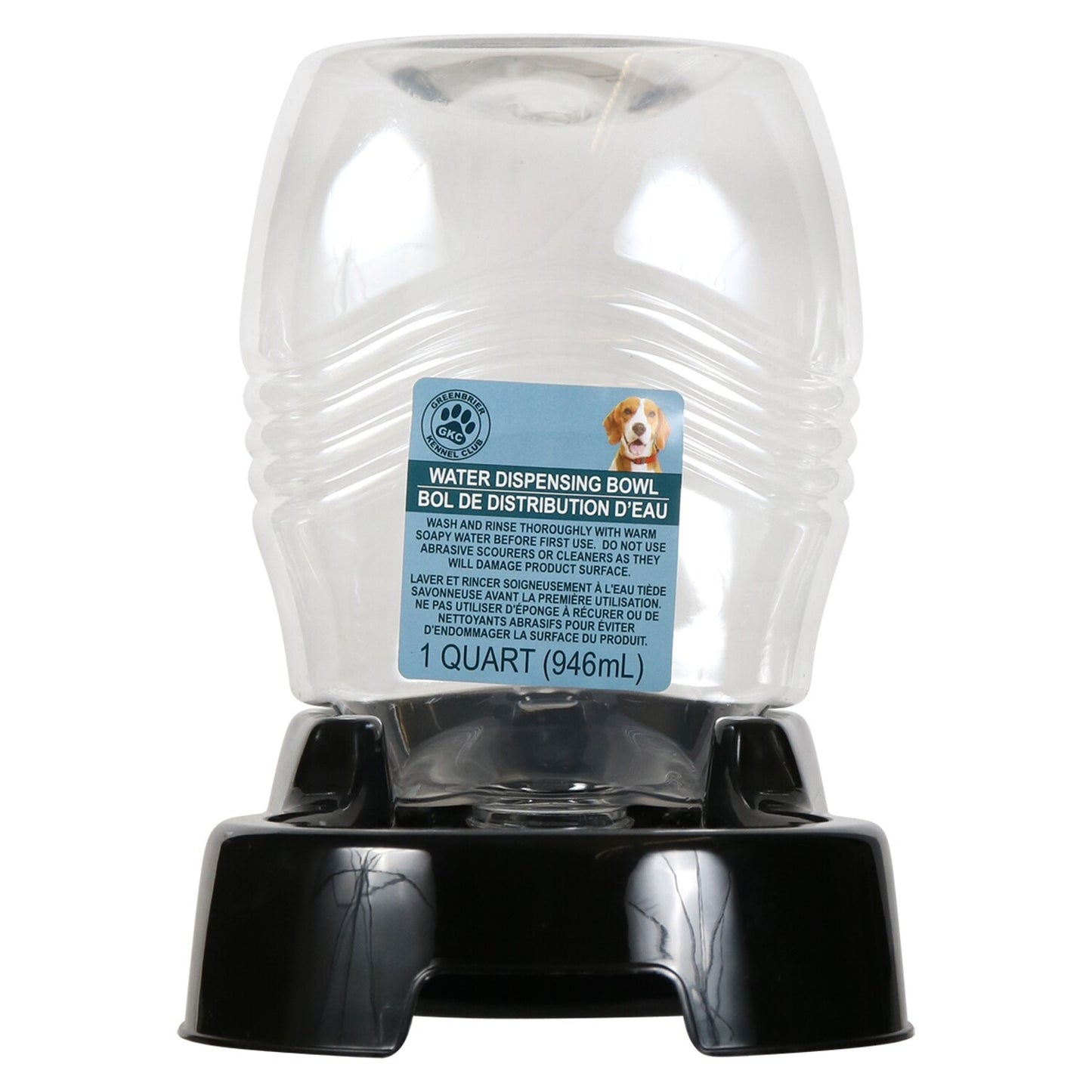 Greenbrier Kennel Club Plastic Water Dispensing Bowls, 6x6x3-in. (Pack of 12)