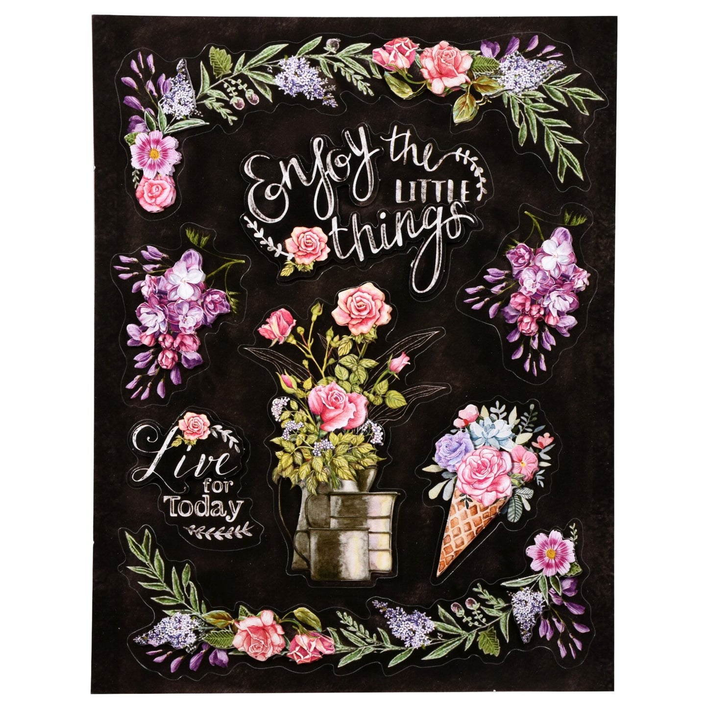 Crafter's Square Pop-Up Floral Design Stickers (Pack of 36)