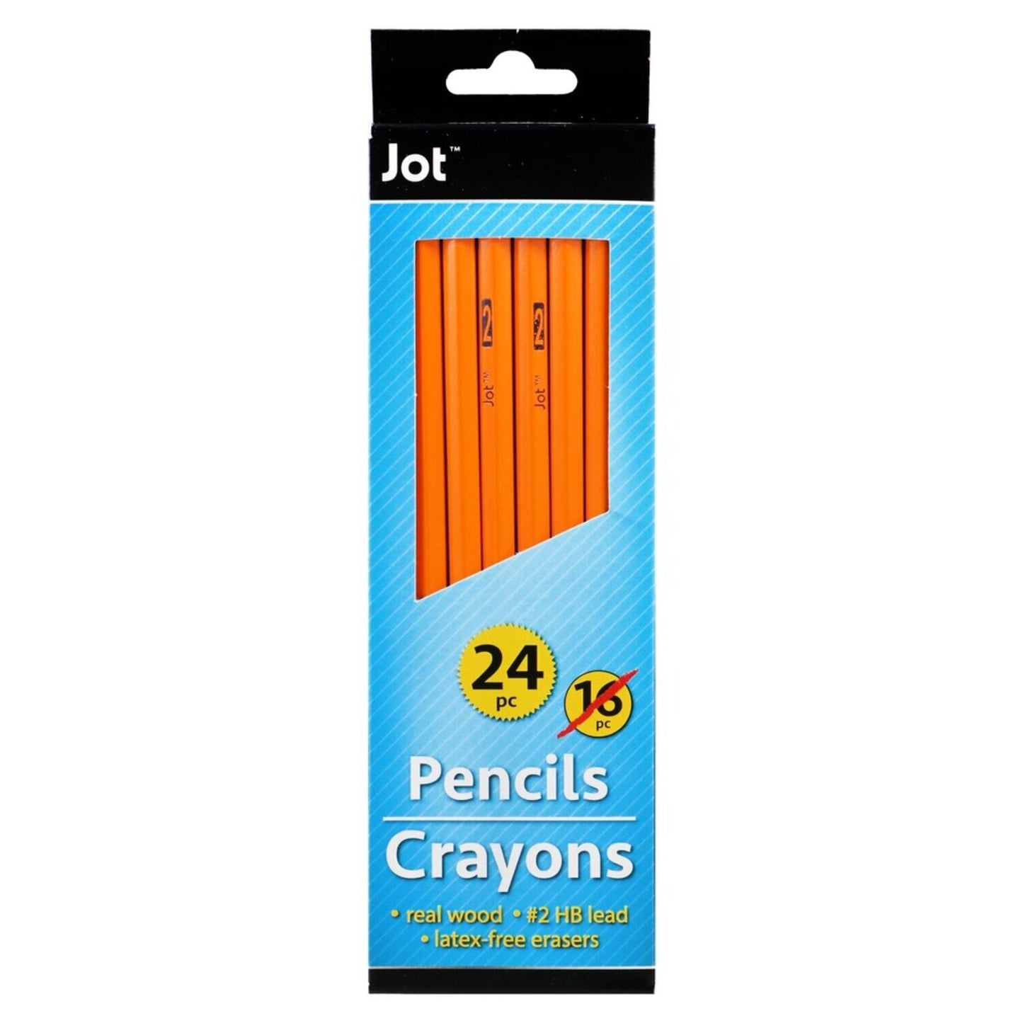 Jot Yellow #2 Pencils, 24-ct. Packs (Pack of 6)