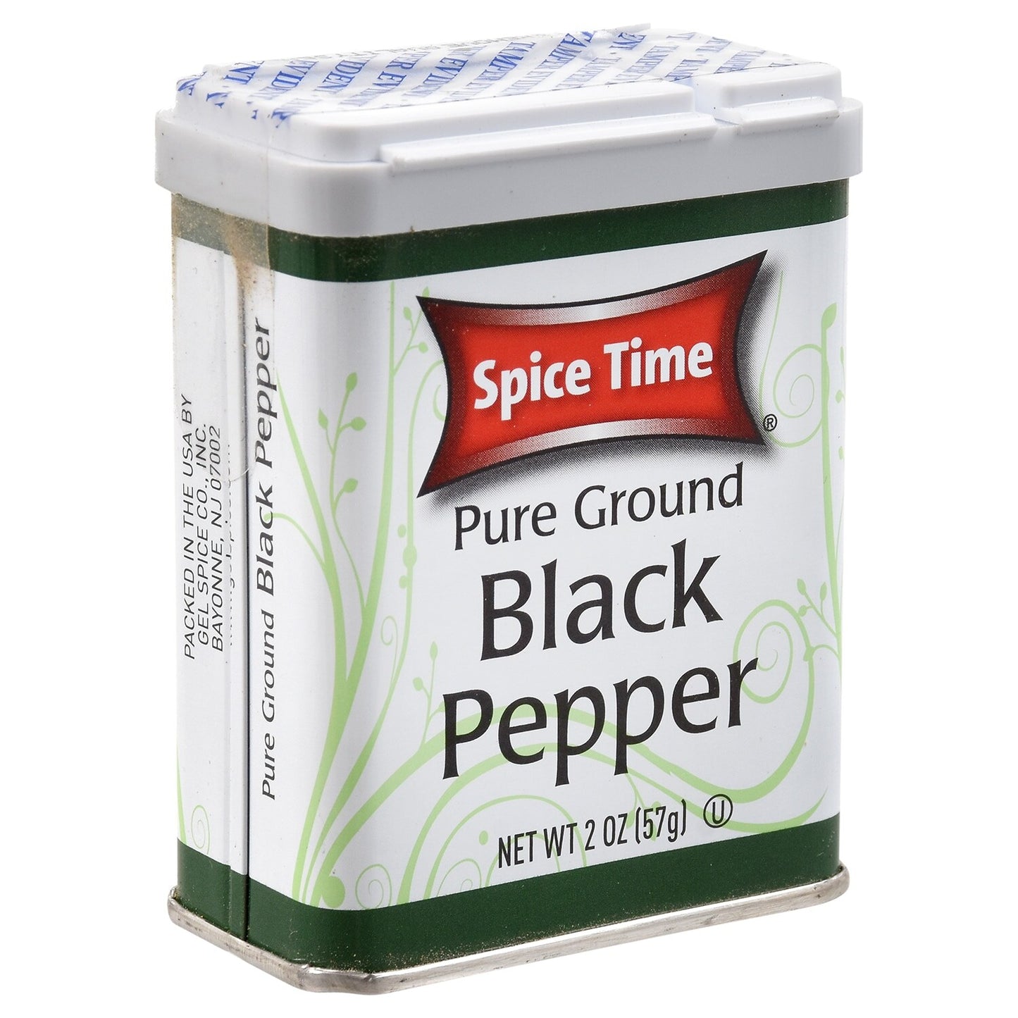 Spice Time Pure Ground Black Pepper, 2 oz. Tins (Pack of 24)
