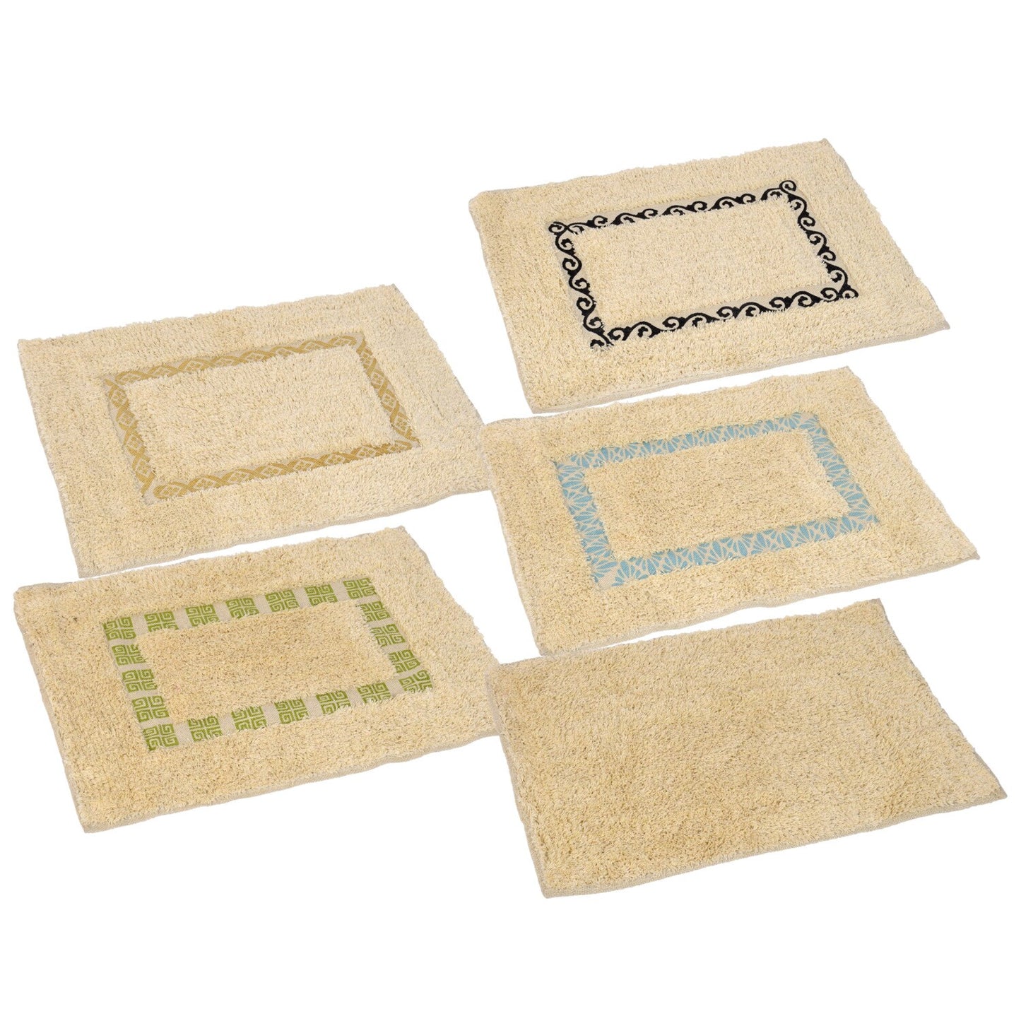 Home Collection Pattern Cotton Bath Mats, 21x15 in. (Pack of 12)