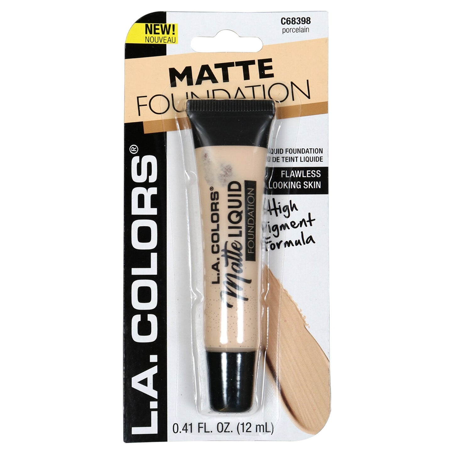 L.A. Colors Porcelain Colored Matte Foundation, 0.41-oz. (Pack of 36)