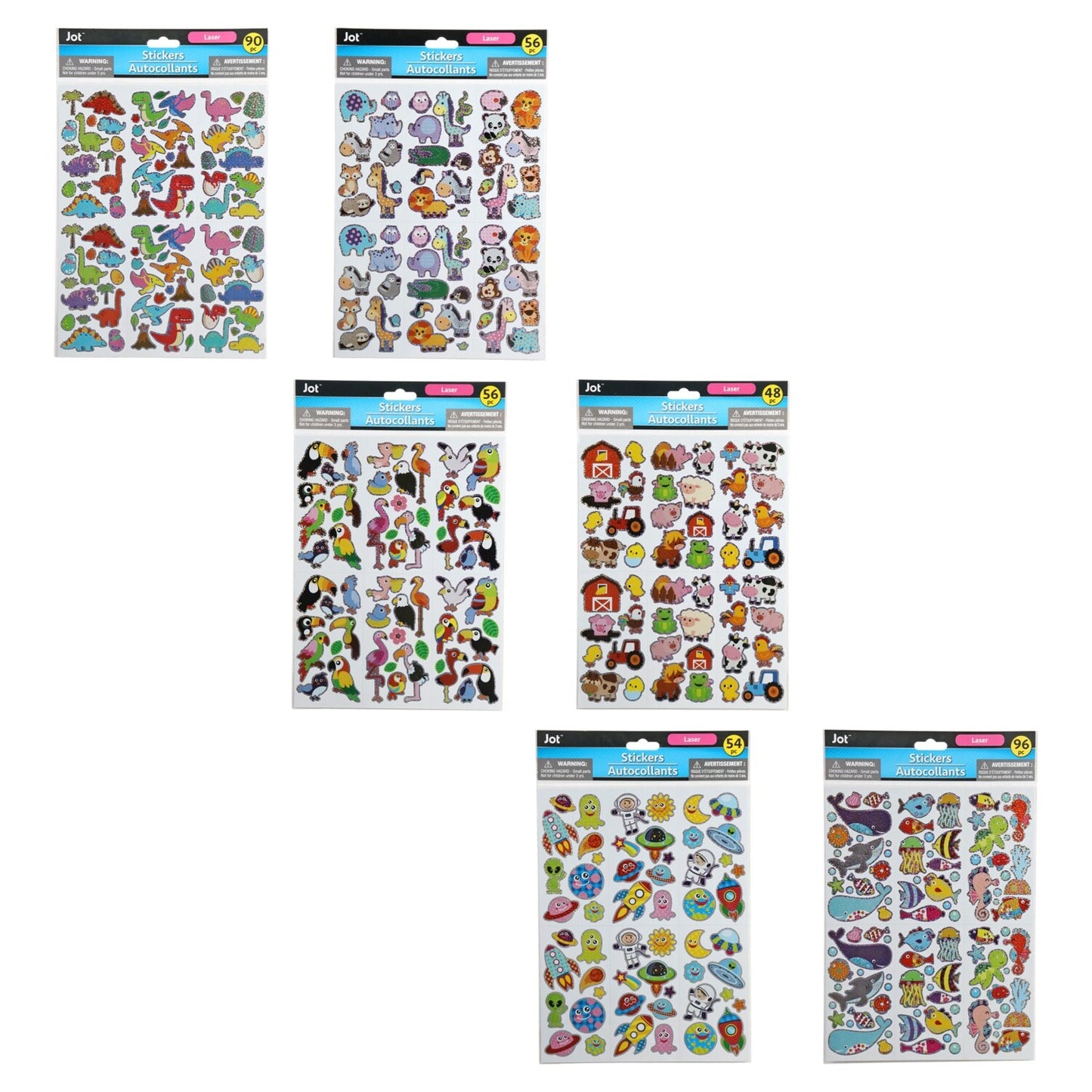 Jot Assorted Laser Stickers (Pack of 36)