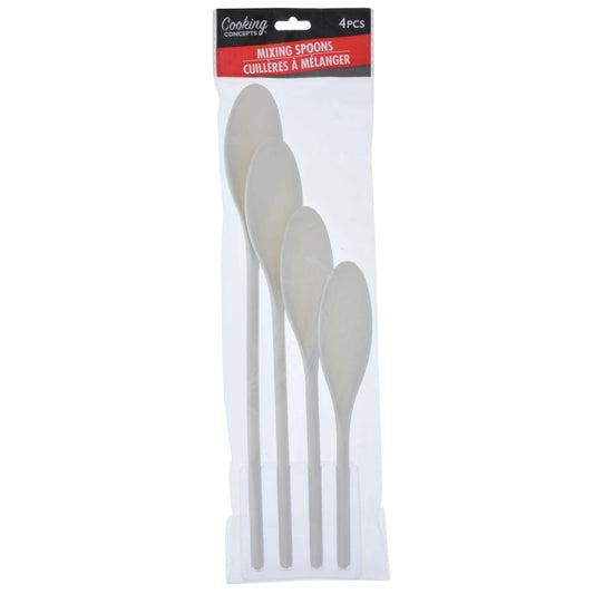 Cooking Concepts White Plastic Mixing Spoons, 4-ct. Packs (Pack of 24)
