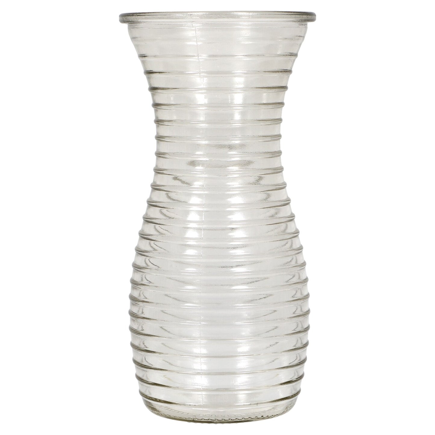Clear Ribbed Vases, 8 in. (Pack of 12)