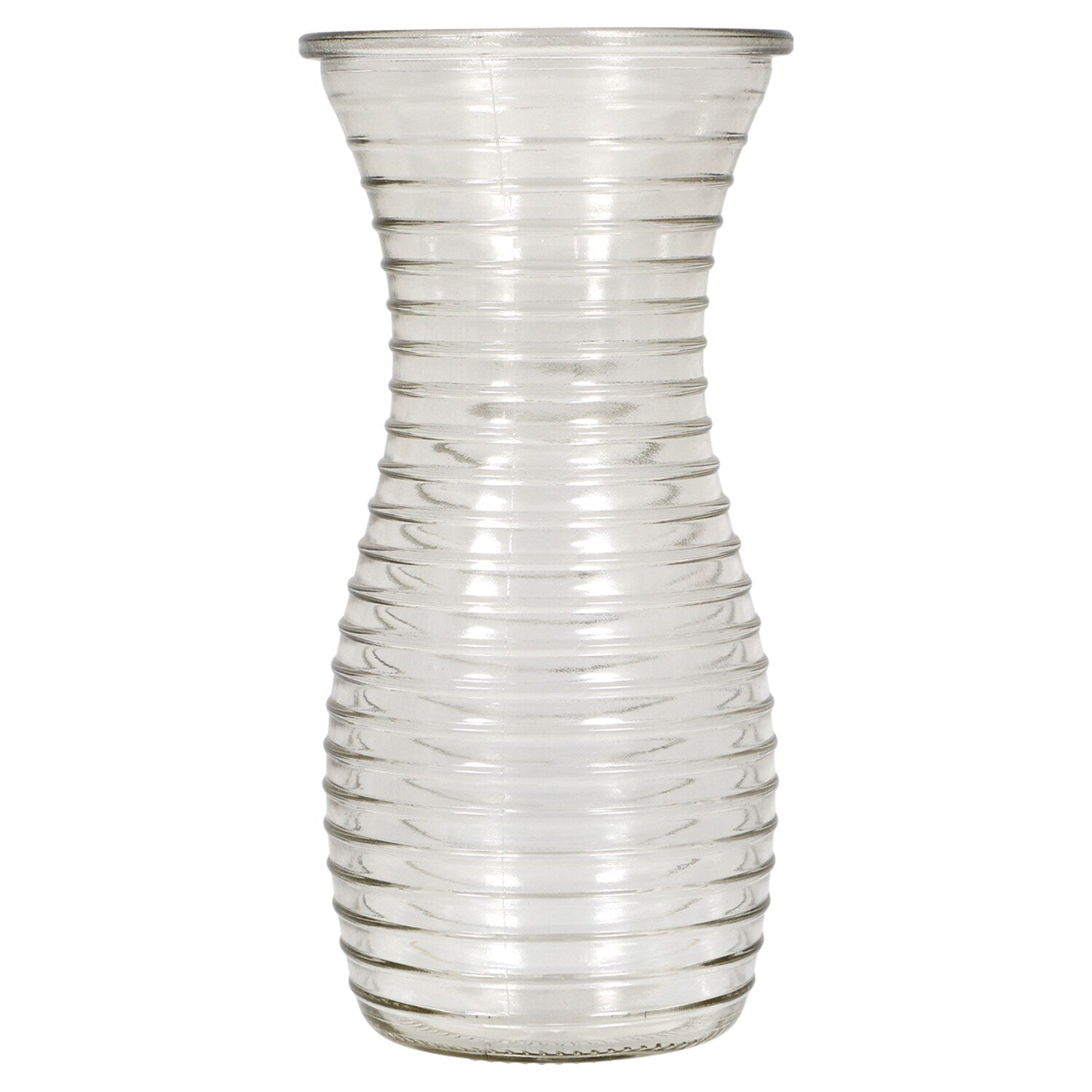 Clear Ribbed Vases, 8 in. (Pack of 12)