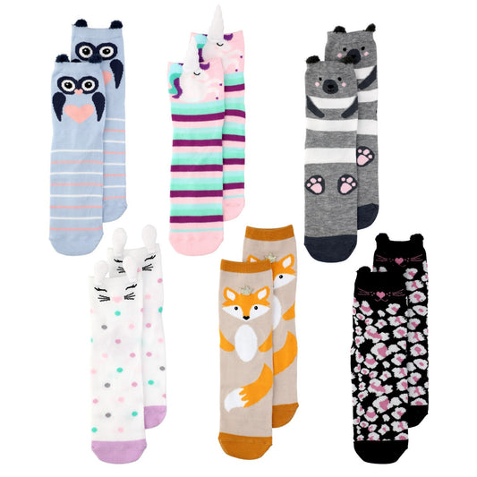 Women's Comfortable Fashion Crew Socks Animal Prints (Pack 36)