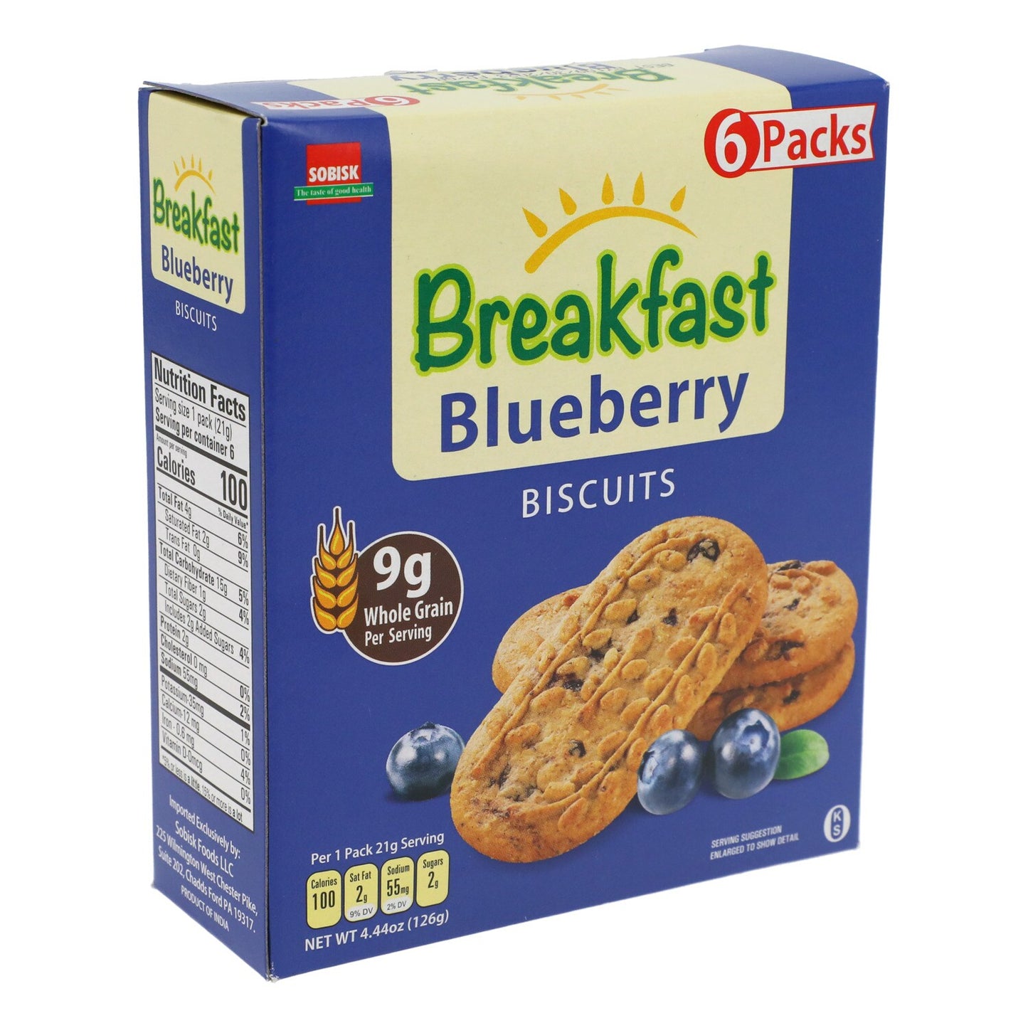 Blueberry Breakfast Biscuits, 6-ct. Packs (Pack of )