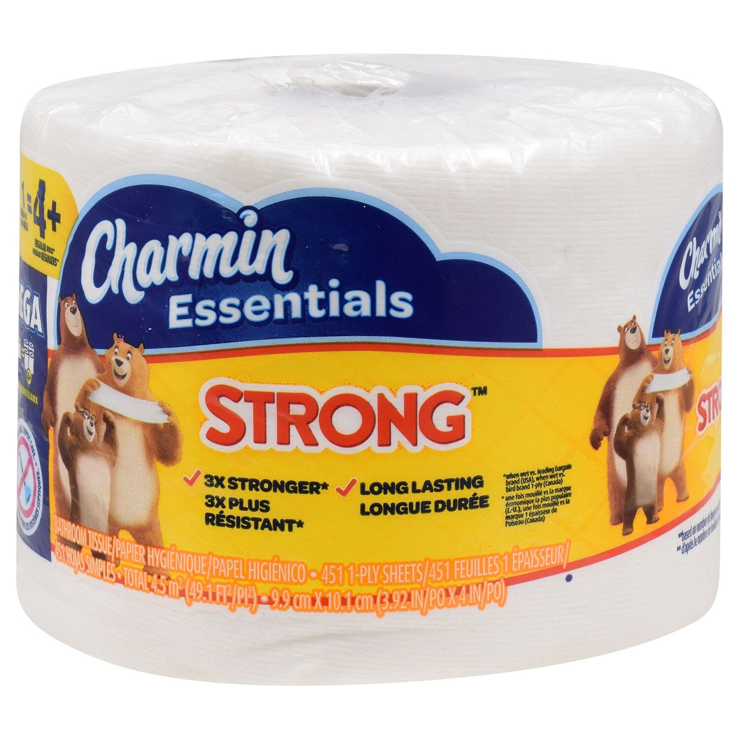 Charmin Essentials Strong Mega Rolls of Tissue Paper (Pack of 36)