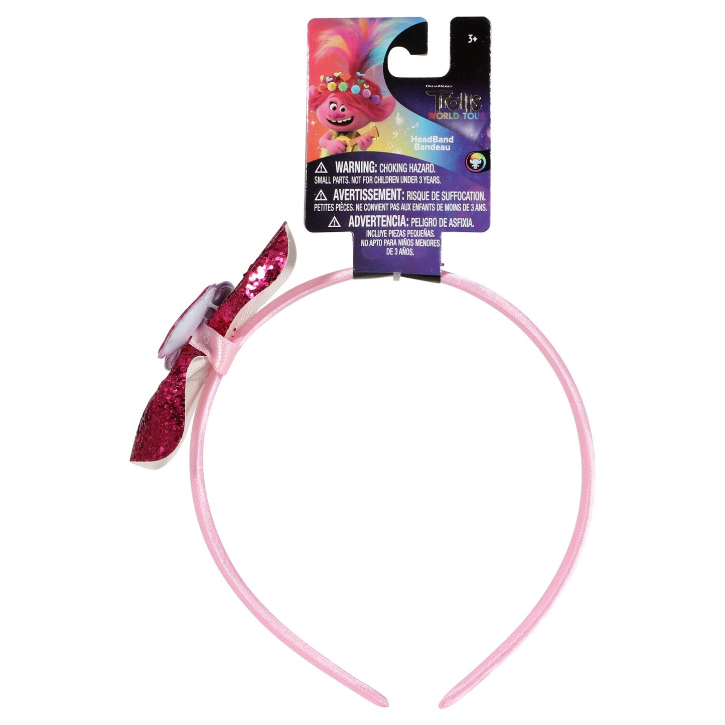 Children's Dreamworks Trolls Headbands with Sequened Bows (Pack of 12)