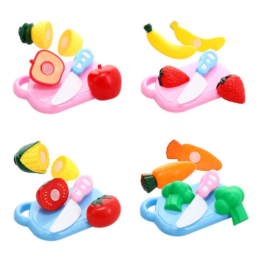 Kitchen Plastic Play Sets of Sliceable Food (Pack of 24)