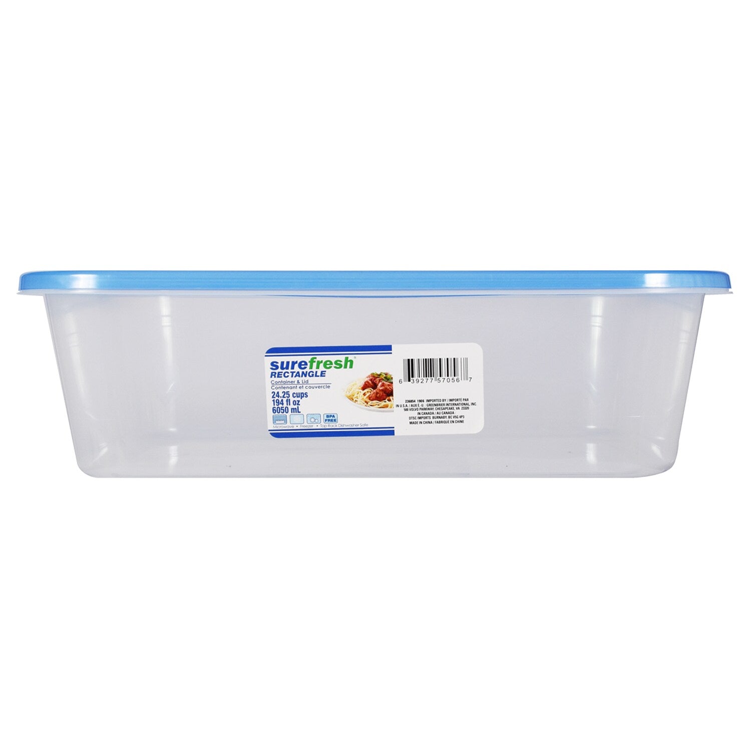 Sure Fresh Rectangular Deep Storage Containers, 194 oz. (Pack of 24)