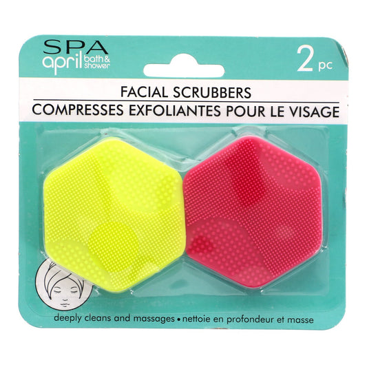 April Bath & Shower Facial Scrubbers, 2-ct. Packs (Pack of 24)