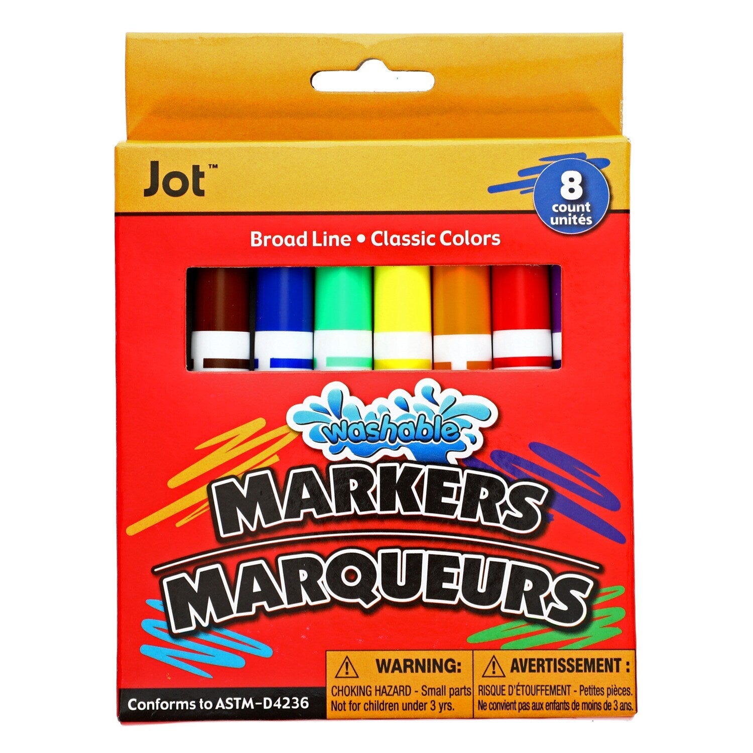 Rainbow Washable Markers, 8-ct. Boxes (Pack of 4)