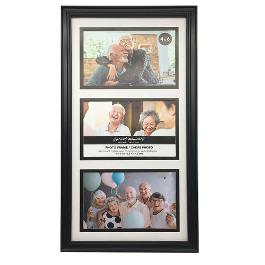 Special Black 3-Picture Collage Frames (Pack of 12)