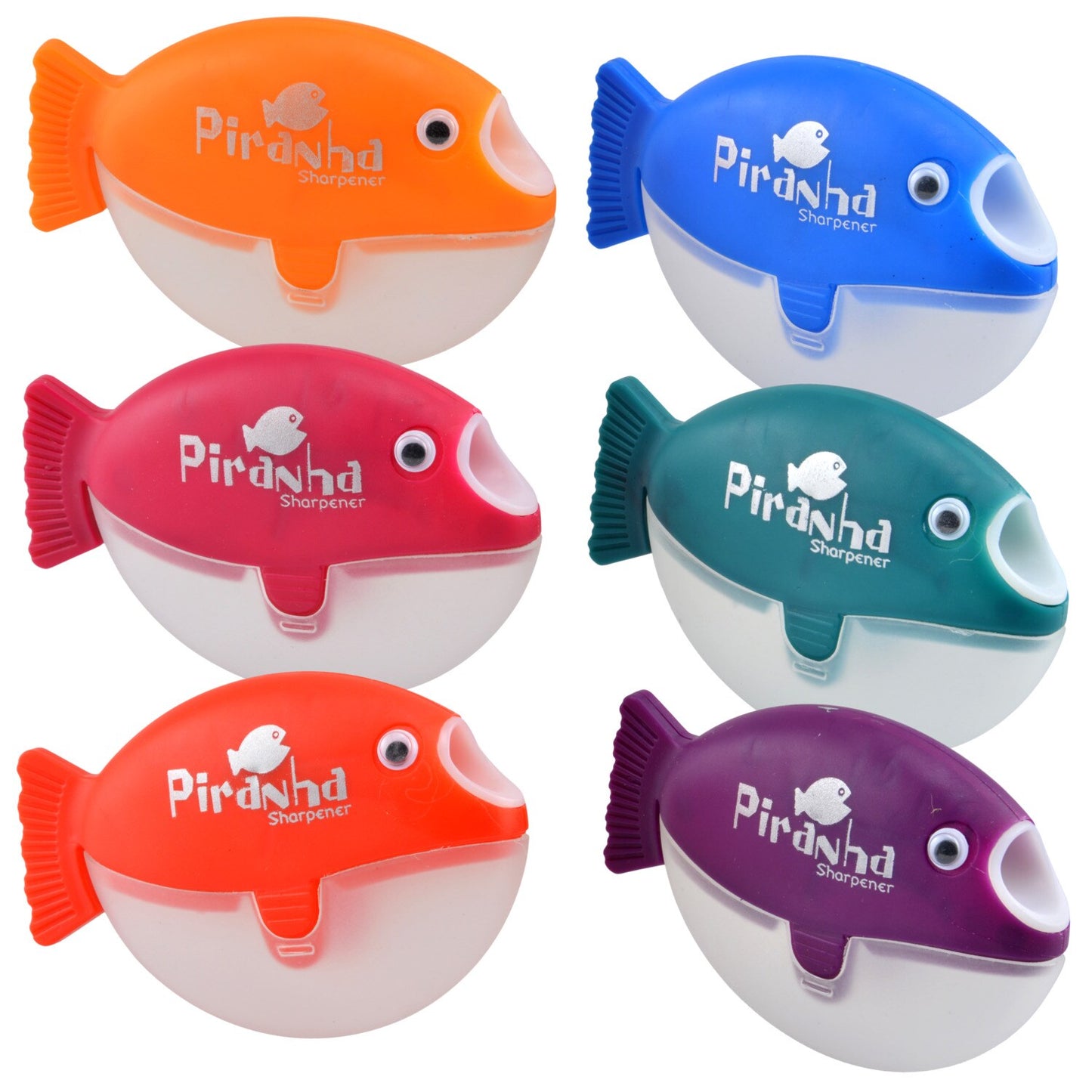 Geddes Plastic Piranha Pencil Sharpeners, 2-ct. (Pack of 36)