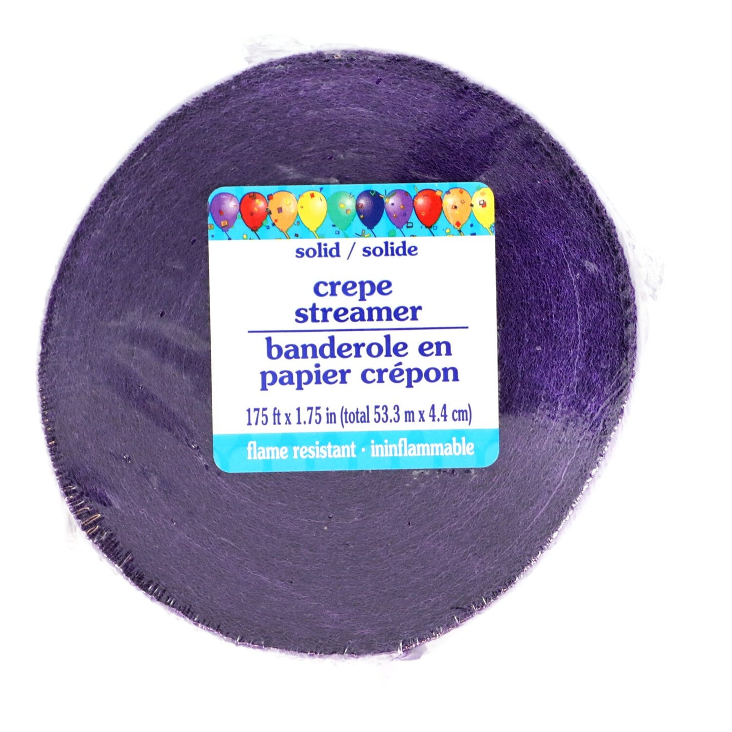 Purple Crepe Paper Streamer, 175-ft. x 1.75-in. (Pack of 24)