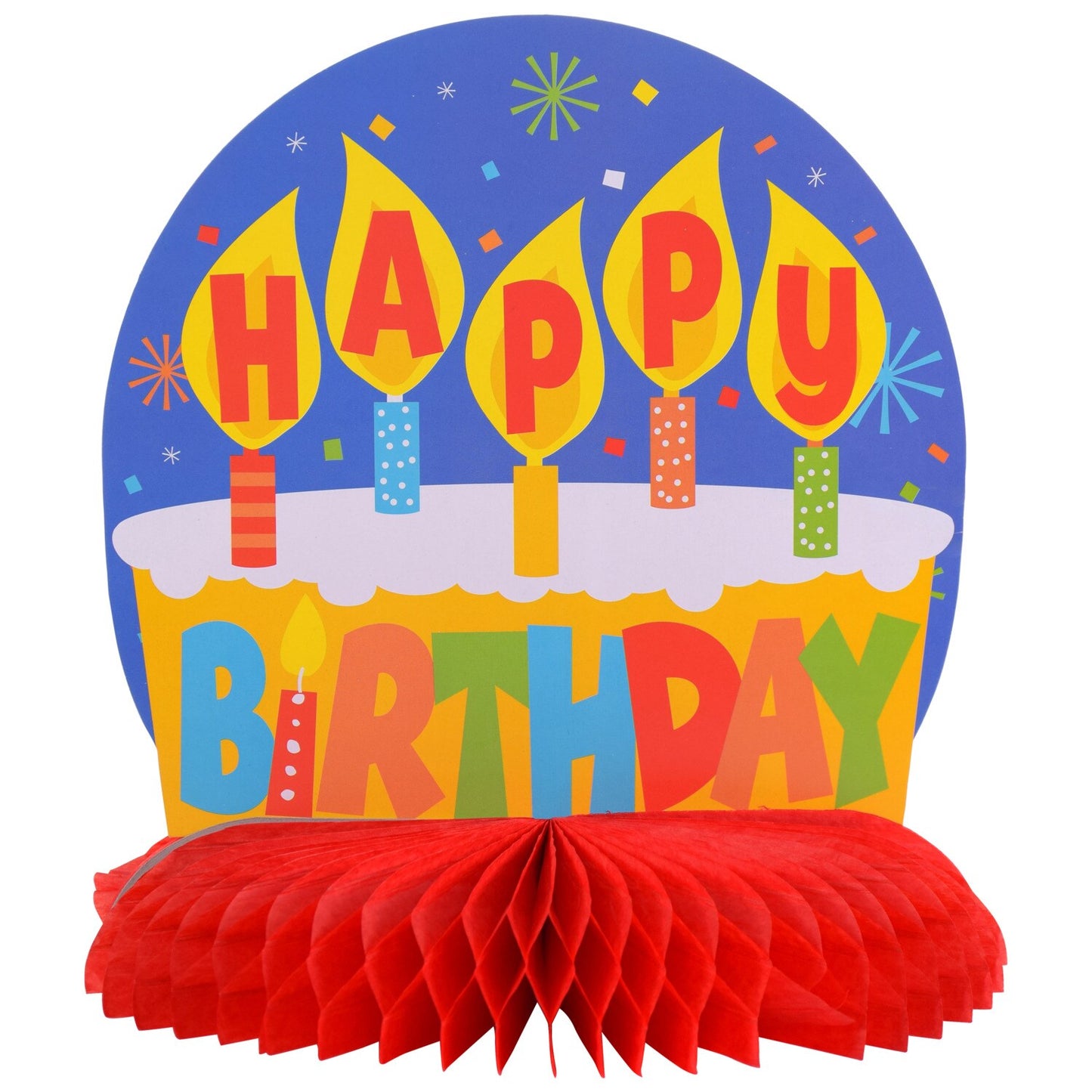 Bright Happy Birthday Standing Centerpieces, 10-in. (Pack of 18)