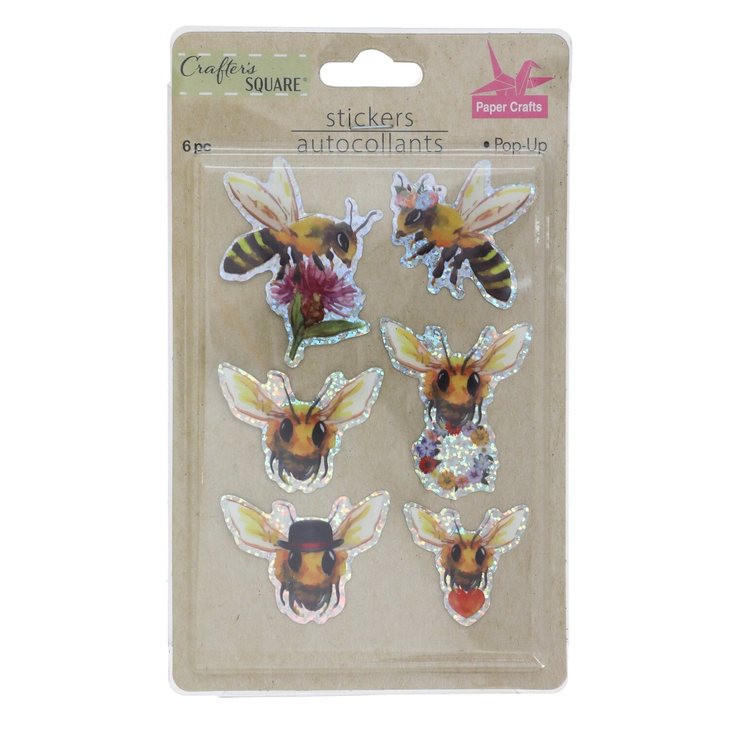 Crafter's Square Animal Pop-Up Stickers, 8-ct. Packs (Pack of 36)