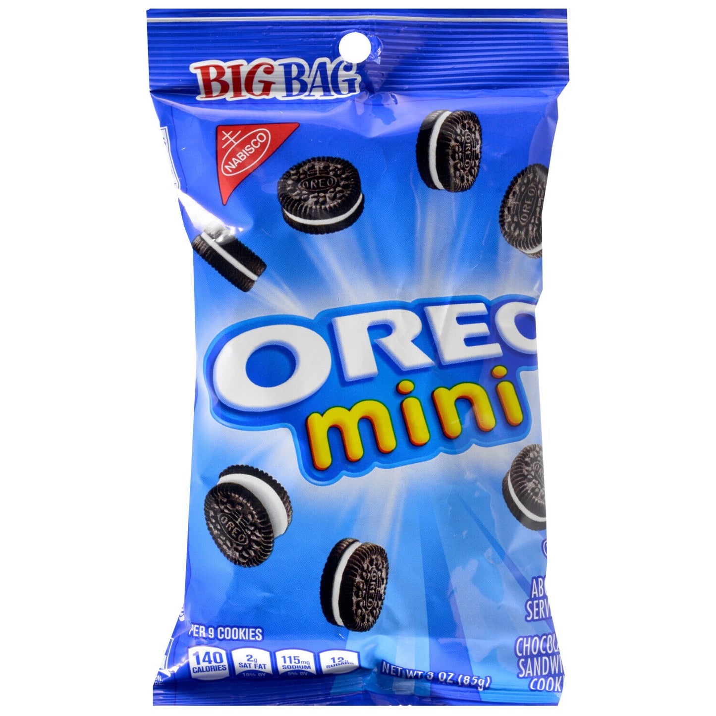 Nabisco Oreo Mini Bite-Size Cookies, 3 oz. Bags (Pack of 12)