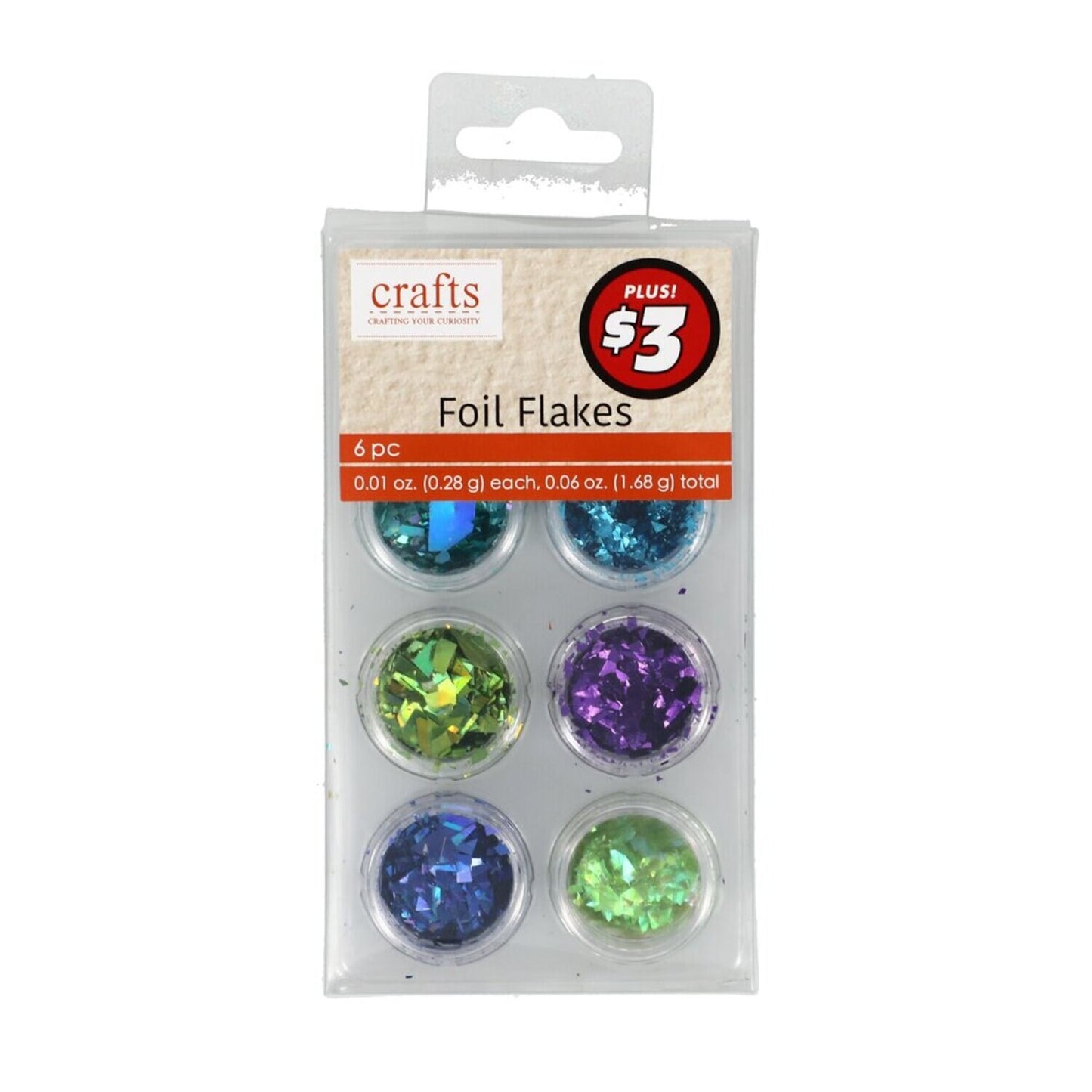 Colorful Metallic Foil Flakes, 0.06-oz. (Pack of 3)