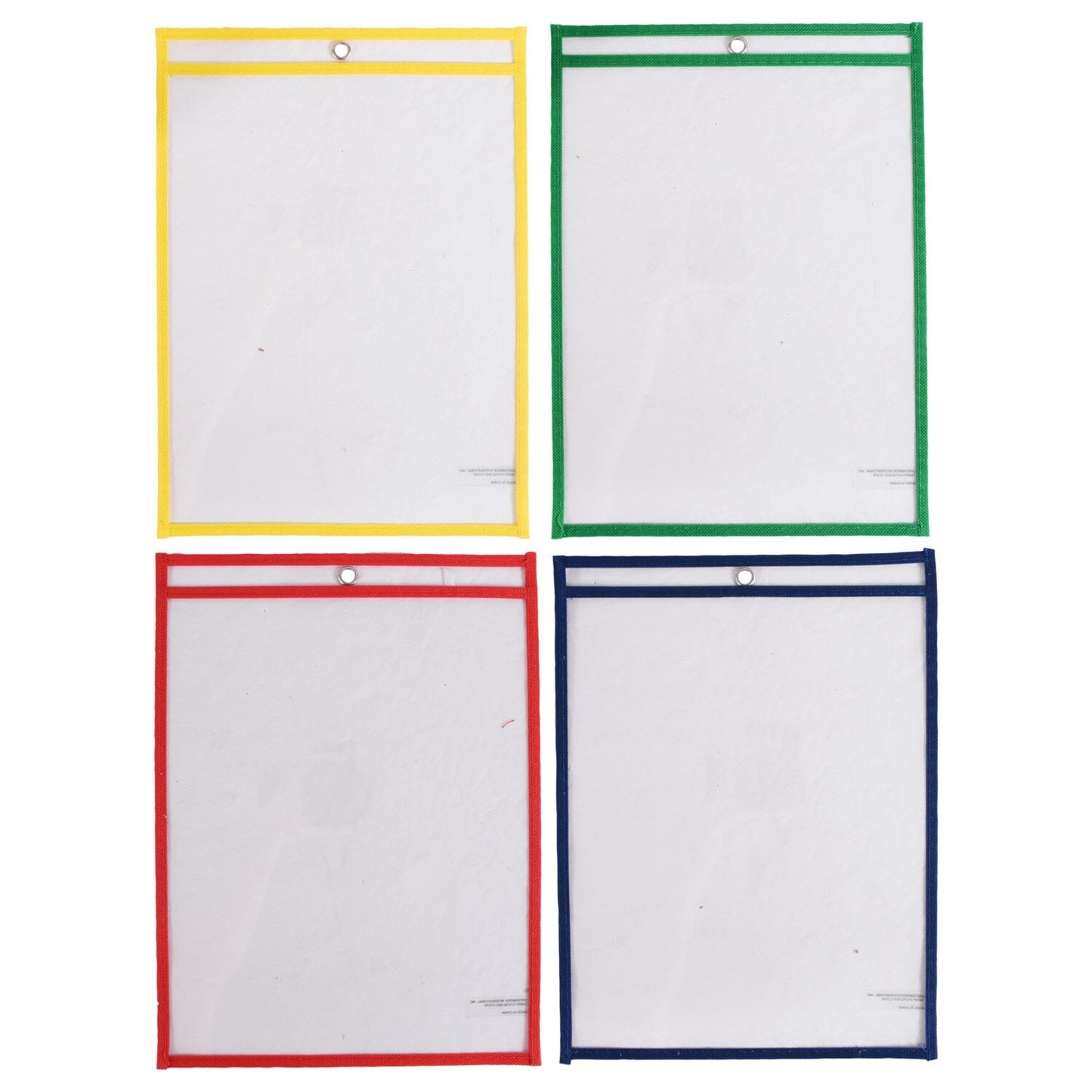 Teaching Tree Reusable Dry-Erase Plastic Pockets (Pack of 48)