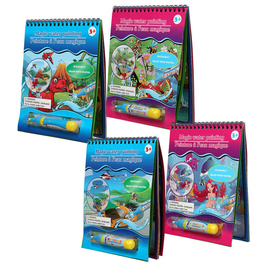 Reusable Magic Water Painting Books for Kids (Pack of 24)