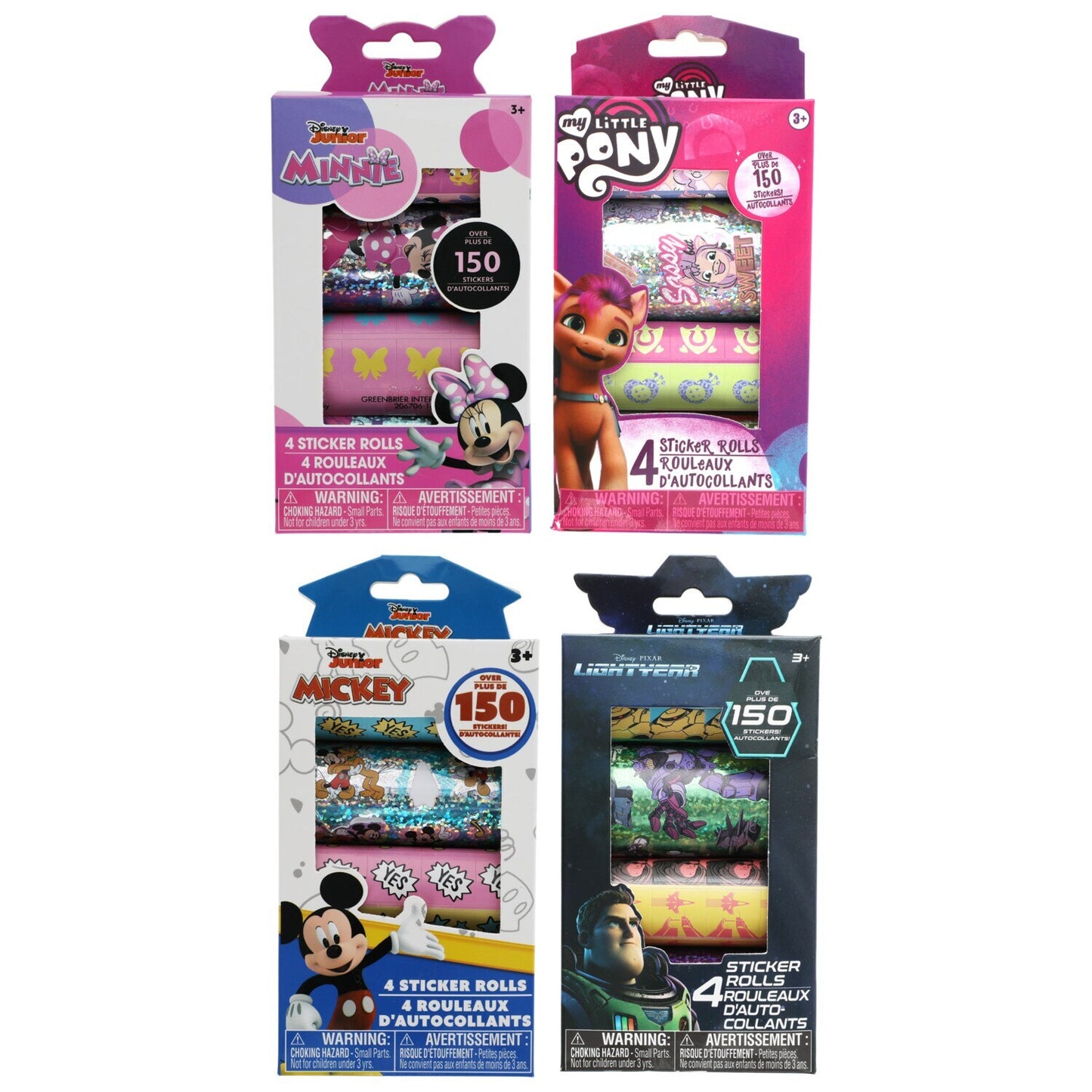Licensed Character Sticker Rolls, 4-ct. Packs (Pack of 32)