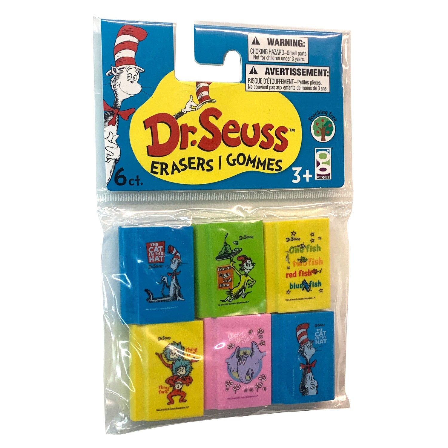 Teaching Tree Dr. Seuss Book Shaped Erasers, 6-ct. Packs (Pack of 24)