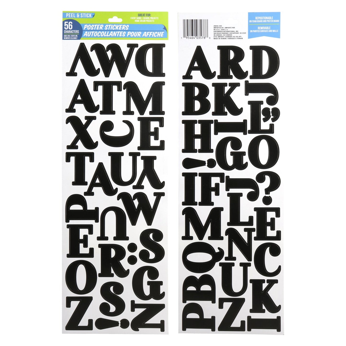 Peel and Stick Poster Stickers (Pack of 36)