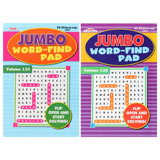 Kappa Jumbo Word-Find Flip Pads, 224 Pages (Pack of 10)