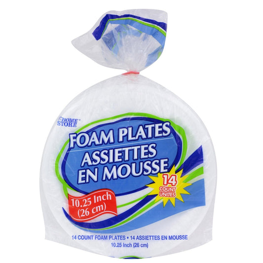 The Home Store Foam Plates, 10.25 in. (Pack of 20)