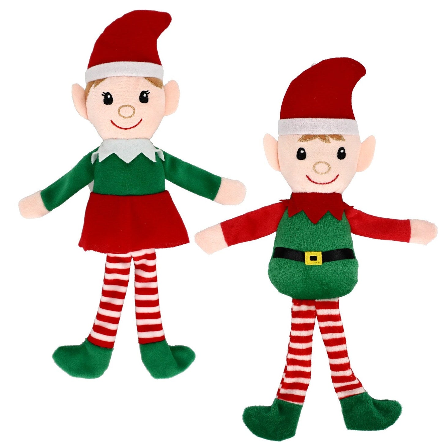 Christmas Plush Elves, Fair Skin Tone, 14.5x4 in. (Pack of 4)