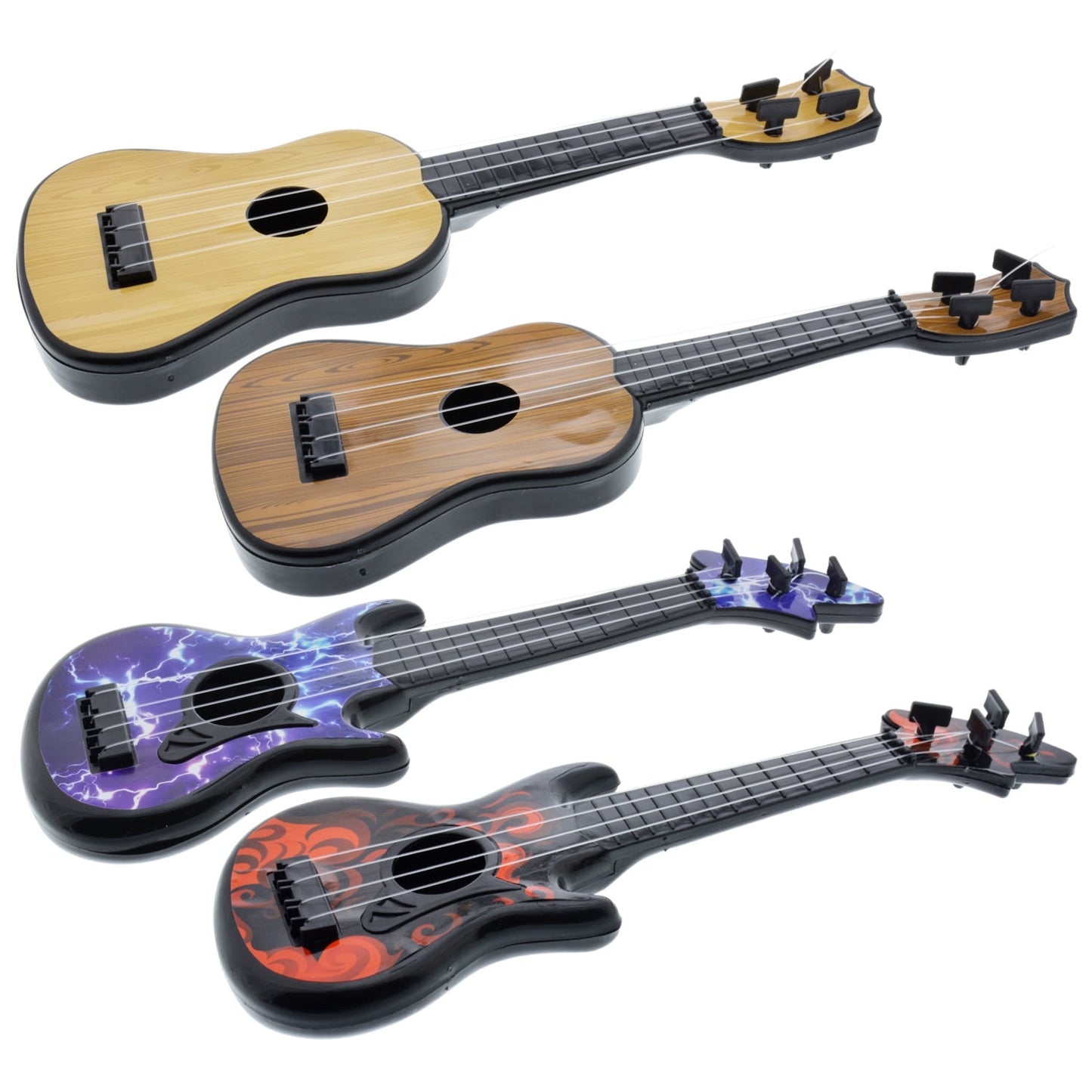 Miniature Toy Guitars, 11x3.875 in. (Pack of 24)