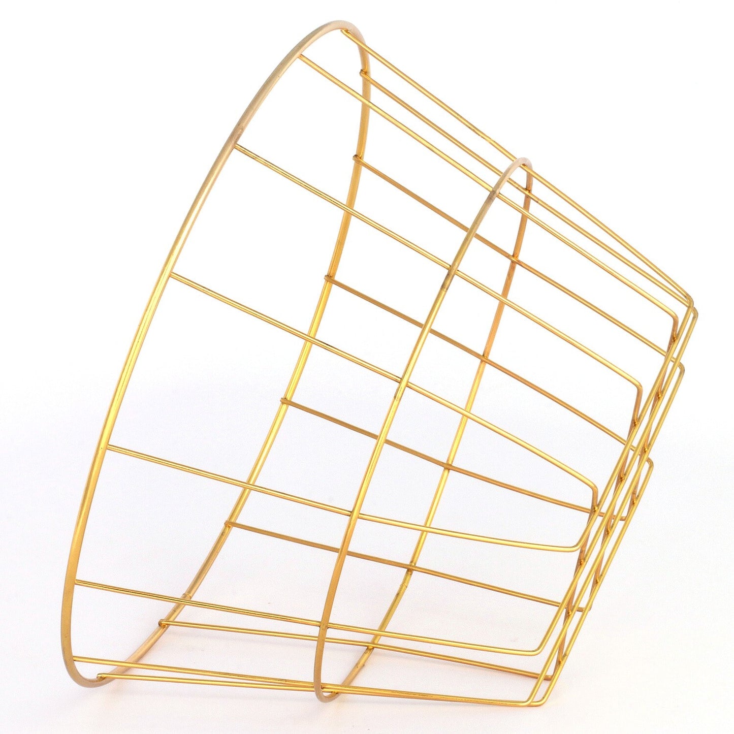 Essentials Round Gold Iron Baskets, 7.875x4.75 in. (Pack of 36)